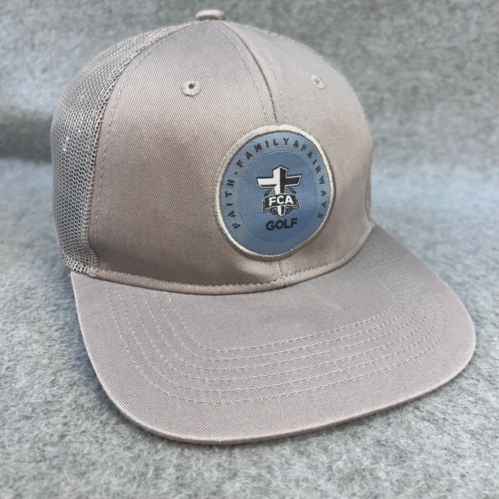 FCA Golf Faith Family Fairways Mens Gray Unbranded Trucker Hat Snapback OSFM